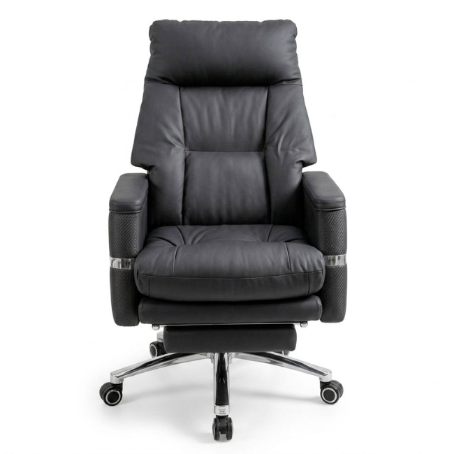 Ghế giám đốc màu đen ngả lưng thư giãn kèm gác chân: SG - 3806 - $hienthicat